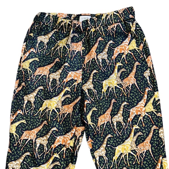 J. Crew Collection Pull-On Silk Twill Cropped Pants in Giraffes Print - 4 - Picture 7 of 16